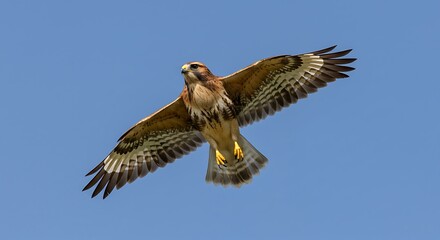 Obraz premium Majestic Buzzard in Flight: A Breathtaking Moment of Avian Freedom AI Generated