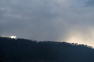 sunset in the mountains