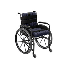 Fototapeta premium Modern Wheelchair with Padded Seat and Backrest for Enhanced Comfort and Support