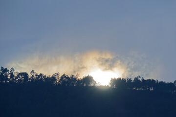 sunset in the mountains