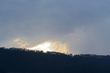 sunset in the mountains