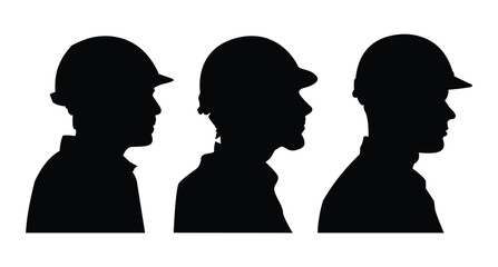 Silhouette of Mechanical Engineer Head Set