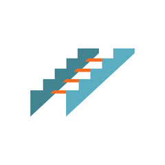 Stairs Flat Design Icon