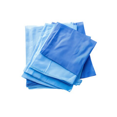 Stack of Blue Surgical Drapes