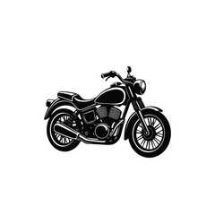 Fototapeta premium Monochrome motorcycle illustration showcasing vintage design aesthetic allure