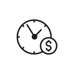 Time Is Money Icon Vector Design