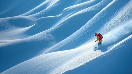 Action Showcased in This Movie Poster of a Snowboarder Wearing Bright Gear Defying Winter Extremes