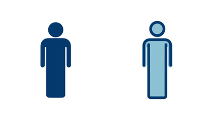 Man icon vector isolated on white background. male icon vector. human symbol