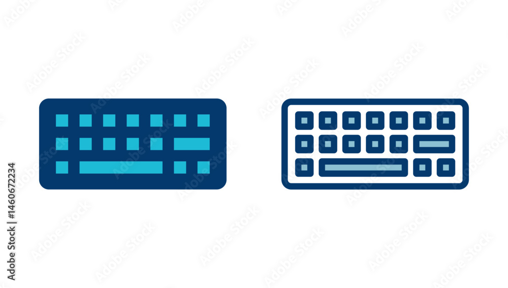 Poster keyboard icon vector isolated on white background. keyboard vector symbol
