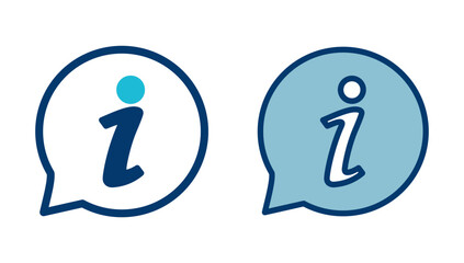 Information icon vector isolated on white background. Info sign. About us