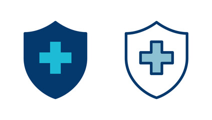 Fototapeta premium Health insurance icon vector isolated on white background. Insurance health document icon