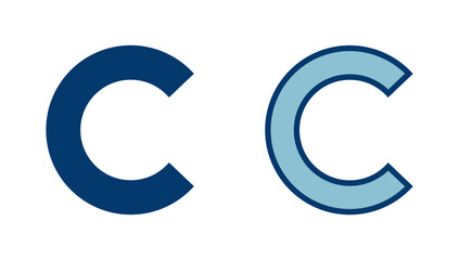 Copyright icon vector isolated on white background. copyright symbols