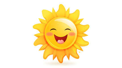 Fototapeta premium Summer Sale Label with Smiling Sun for Promotional Marketing Campaigns