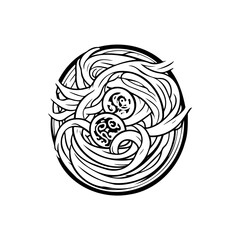 Illustrative depiction of a nest containing patterned eggs, evoking nature and beginnings