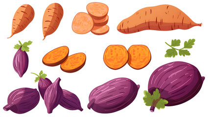 Sweet Potato Yam: Japanese Purple Tuber, Nutritious Ingredient for Recipes and Cooking