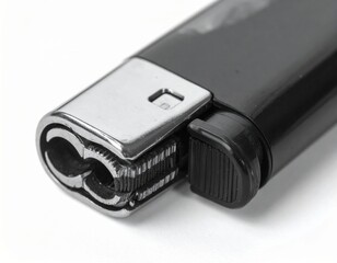 Close Up Of Black And Silver Lighter