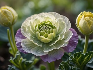 Fototapeta premium Brassica Rapa Flower: Uncovering the Medicinal Benefits, Nutritional Value, and Unique Characteristics of This Flowering Plant Widely Grown for Its Greens and Culinary Uses