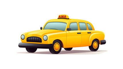 Professional Taxi Cartoon and Icon Vector for Public Transport Designs