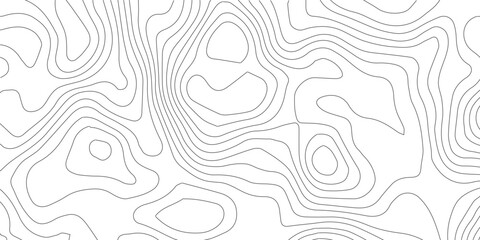 Abstract lines background. Contour maps. Topo contour map on white background. Abstract background with waves Geographic mountain relief.