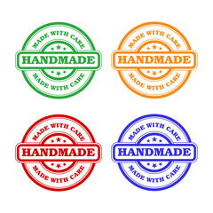 Handmade rubber stamp set