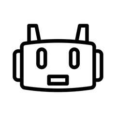 Fototapeta premium robot head line icon