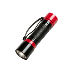 Red and Black LED Flashlight with Wrist Strap