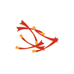 Red Saffron Thread Vector Illustration 