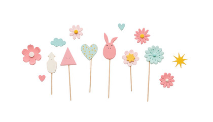 Charming cake pops with delicate floral decorations and a whimsical bird for delightful celebrations
