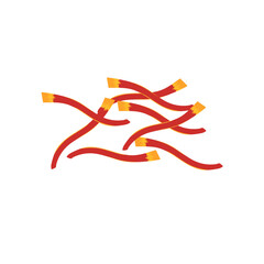 Red Saffron Thread Vector Illustration 