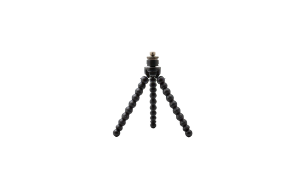 A tripod balancing act, the intriguing visual of tripod supported by another tripod