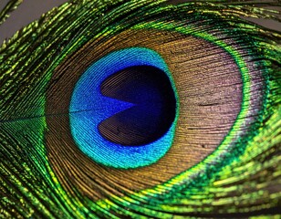 Closeup Peacock Feather Eye