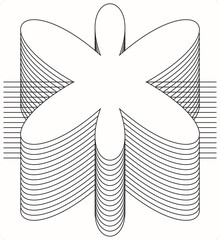 Naklejka premium Flower design sketch