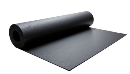 Black foam roll on background, a study in texture and minimalist photography