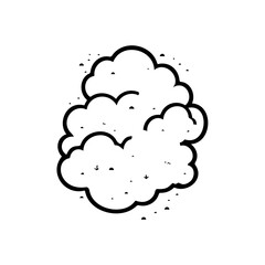 Abstract cloud graphic artwork featuring rounded shapes with a hand drawn vibe