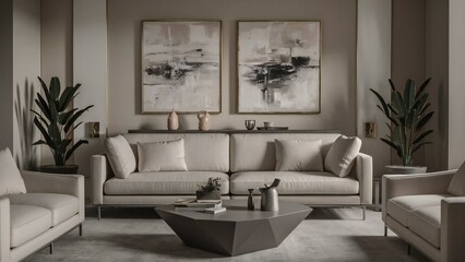 modern living room with sofa