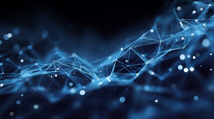 Abstract digital background with glowing grey plexus, interconnected points and lines, symbolizing big data, network connections, and advanced technology science concepts.