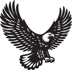 Fototapeta premium eagle vector illustration, eagle in a white background