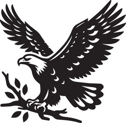 Fototapeta premium eagle vector illustration, eagle in a white background