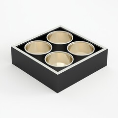 Square Tray with Four Nested Bowls