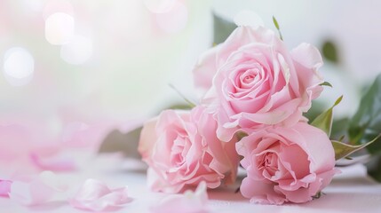 Fototapeta premium Fresh and Delicate Mother's Day Background: Adorning with Delicate Soft Light, Spreading a Healing Scroll of the Interweaving of Grateful Affection and Graceful Charm