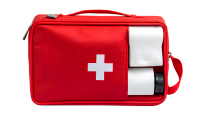 First aid kit isolated on a transparent background PNG