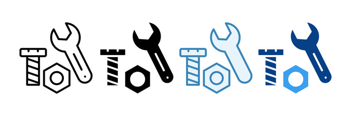 Spare Part  Icon Set Multiple Style Collection