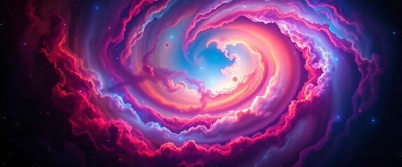 Obraz premium Cosmic swirl of vibrant nebula, celestial colors, stunning detail, astrophotography, nebula