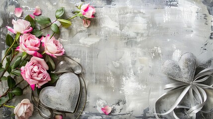 Silver Mother's Day Background: Condensing Dazzling Soft Light, Painting a Gorgeous Scroll of the Interweaving of Maternal Love's Eternity and Silver Radiance