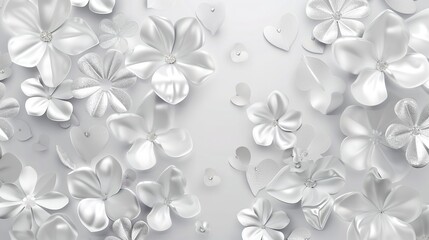 Silver Mother's Day Background: Condensing Dazzling Soft Light, Painting a Gorgeous Scroll of the Interweaving of Maternal Love's Eternity and Silver Radiance
