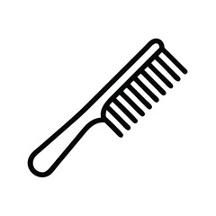 Simple Line Drawing of a Classic Hair Comb