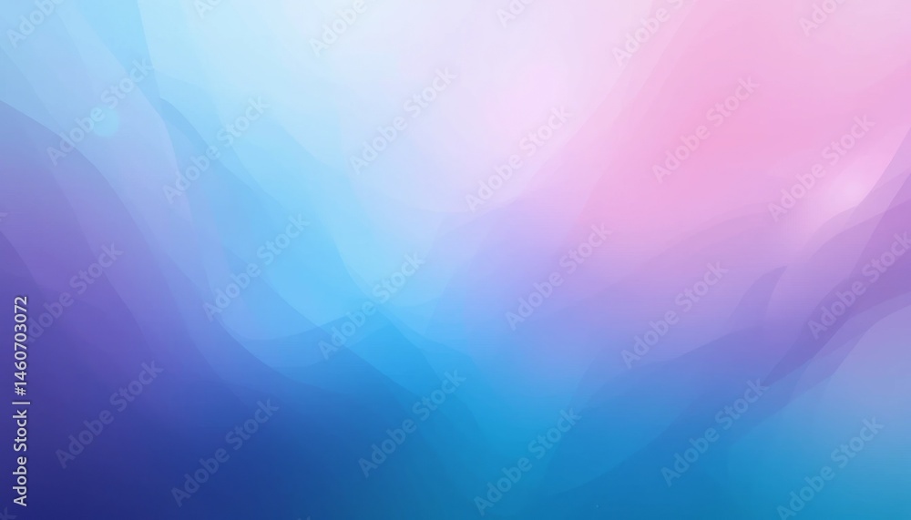 Poster gradient background with soft waves blends from blue and pink to purple, creating serenity.