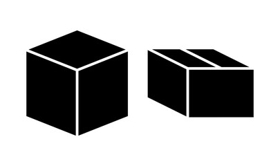 Box icon logo design. box sign and symbol, parcel, package