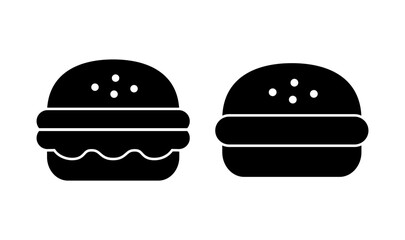 Burger icon logo design. burger sign and symbol. hamburger