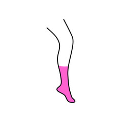 Woman socks vector illustration 